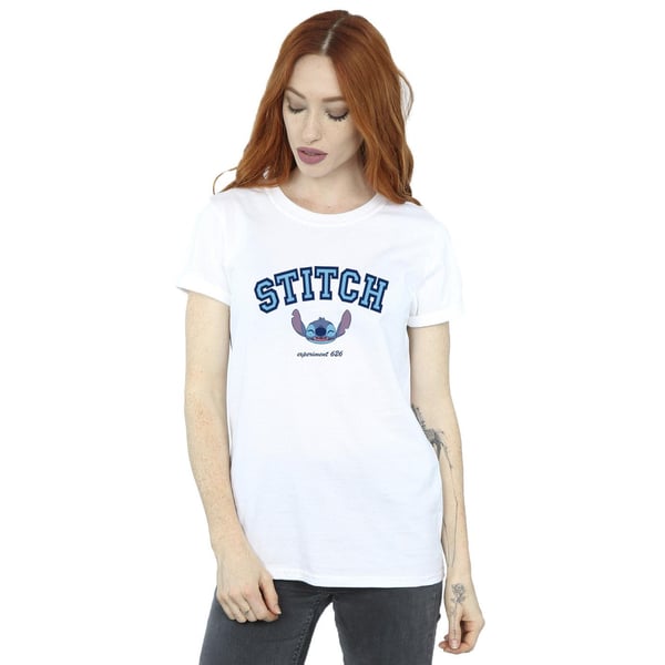 Disney Womens/Ladies Lilo And Stitch Collegial Cotton Boyfriend T-Shirt