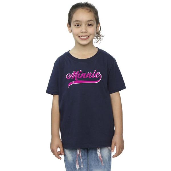 Disney Girls Minnie Mouse Logo Cotton T-Shirt