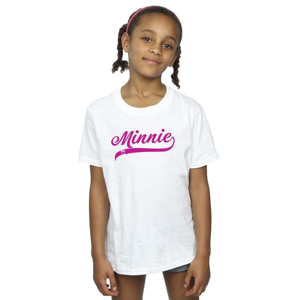 Disney Girls Minnie Mouse Logo Cotton T-Shirt