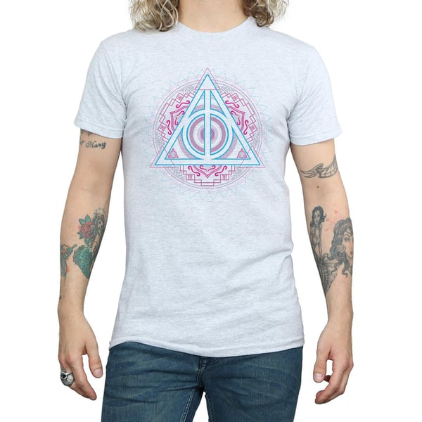 Harry Potter Mens Neon Deathly Hallows T-Shirt