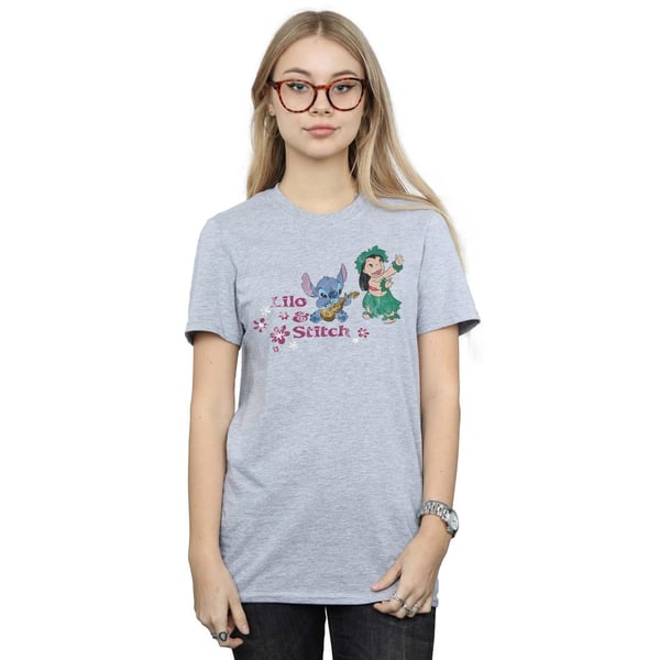 Disney Womens/Ladies Lilo And Stitch Hawaii Cotton Boyfriend T-Shirt