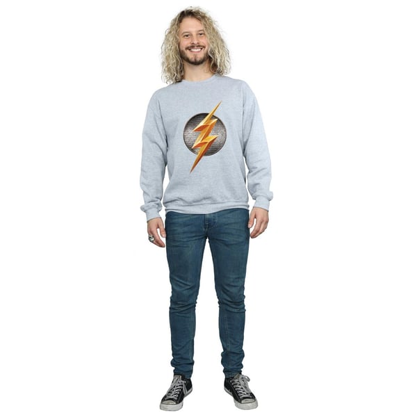 DC Comics Mens Justice League Movie Flash Emblem Sweatshirt