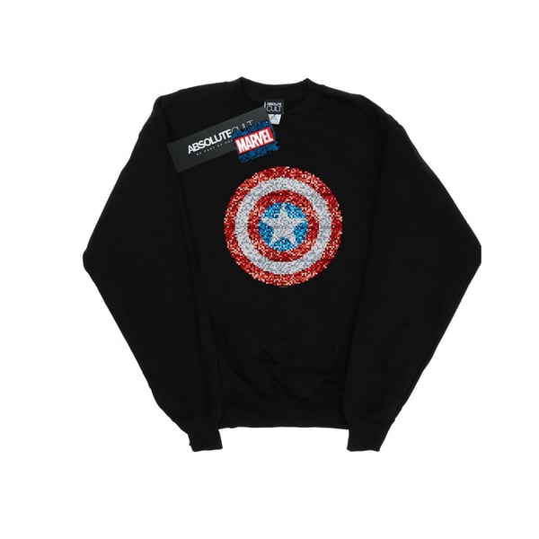 Marvel Girls Captain America Pixelated Shield Sweatshirt