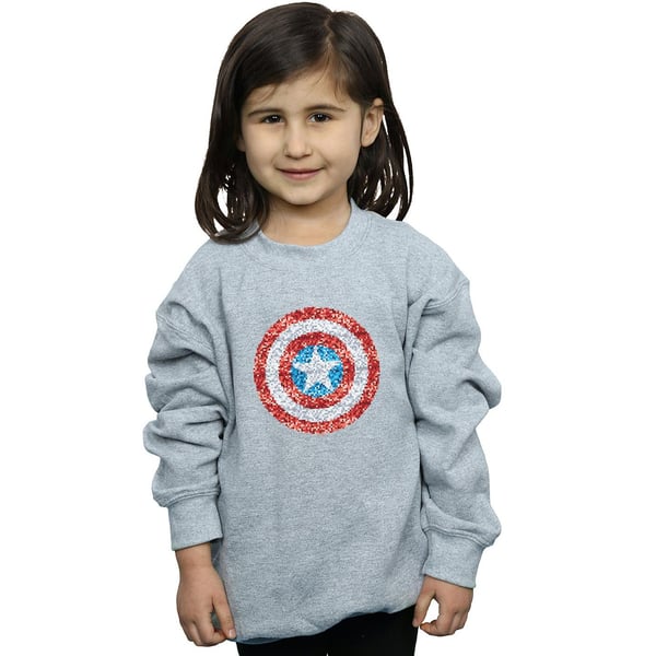 Marvel Girls Captain America Pixelated Shield Sweatshirt