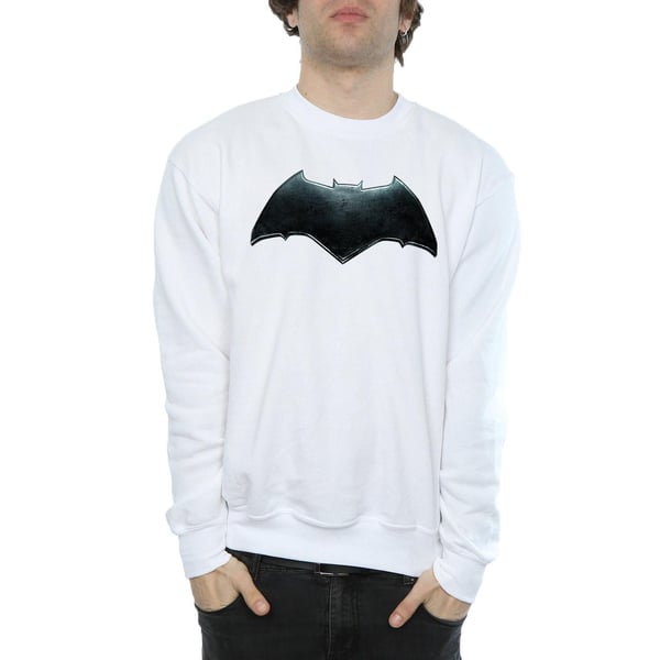 DC Comics Mens Justice League Movie Batman Emblem Sweatshirt