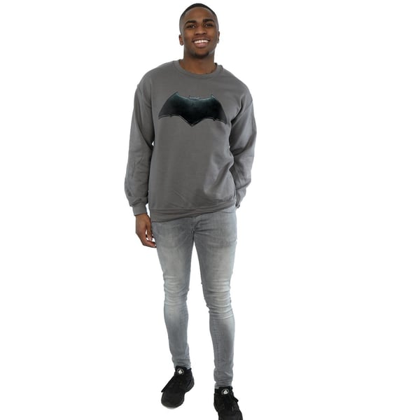 DC Comics Mens Justice League Movie Batman Emblem Sweatshirt