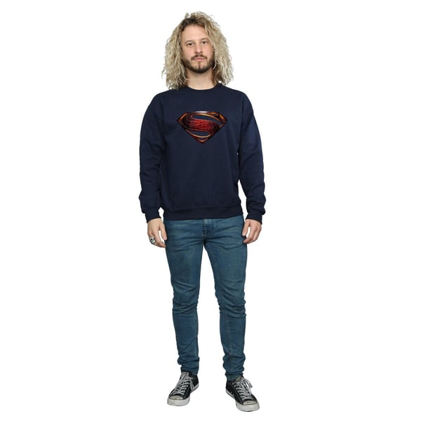 DC Comics Mens Justice League Movie Superman Emblem Sweatshirt