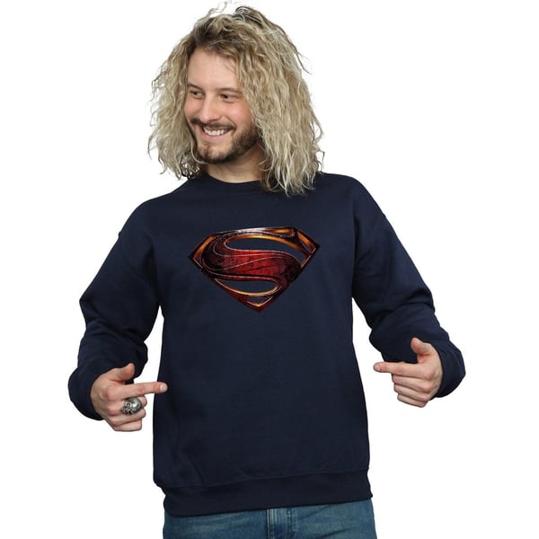 DC Comics Mens Justice League Movie Superman Emblem Sweatshirt