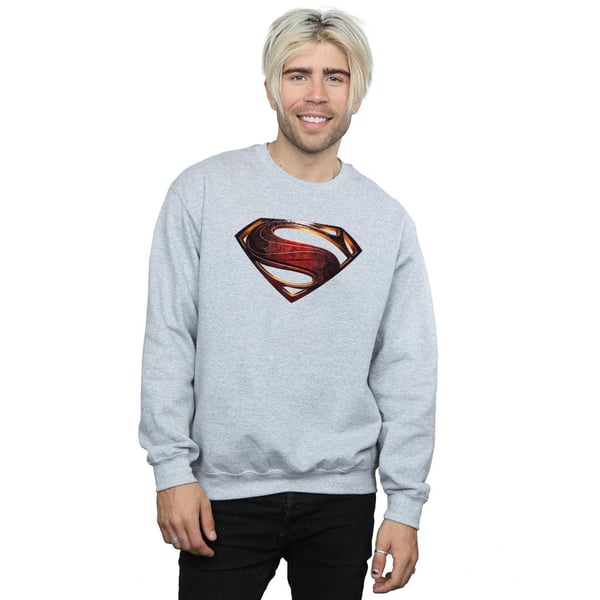 DC Comics Mens Justice League Movie Superman Emblem Sweatshirt