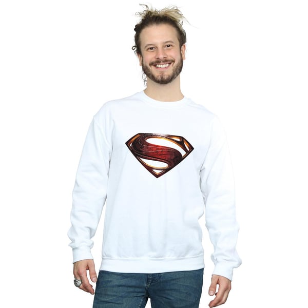 DC Comics Mens Justice League Movie Superman Emblem Sweatshirt