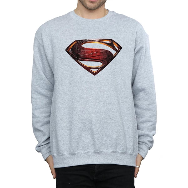 DC Comics Mens Justice League Movie Superman Emblem Sweatshirt