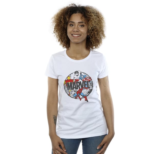 Marvel Womens/Ladies Comics Character Circle Cotton T-Shirt