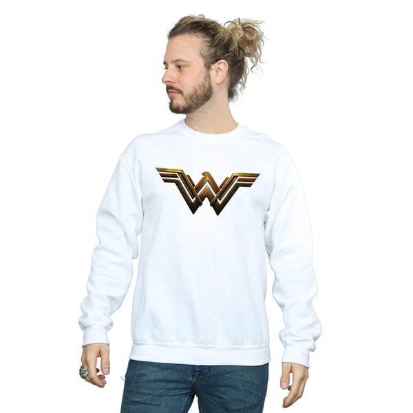 DC Comics Mens Justice League Movie Wonder Woman Emblem Sweatshirt