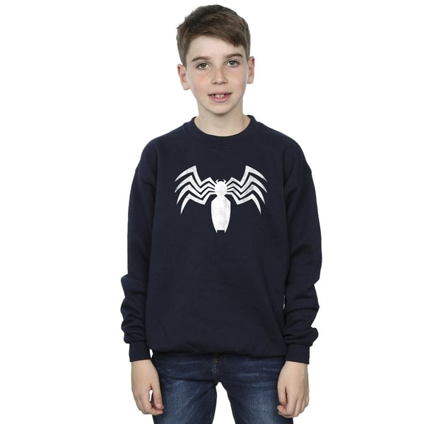 Marvel Boys Venom Spider Logo Emblem Sweatshirt