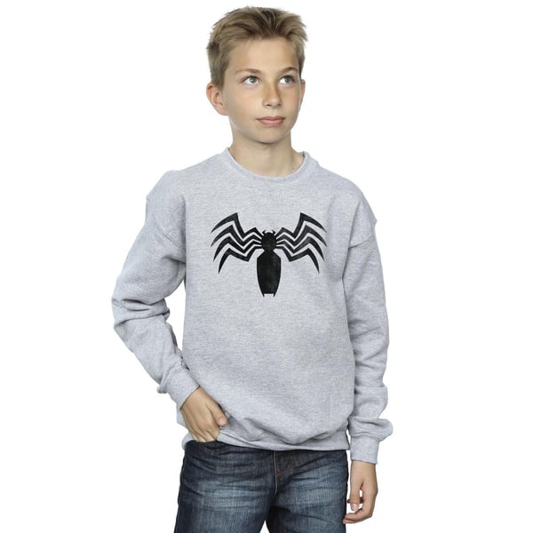 Marvel Boys Venom Spider Logo Emblem Sweatshirt