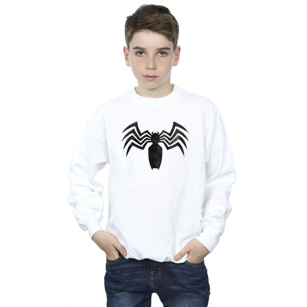Marvel Boys Venom Spider Logo Emblem Sweatshirt