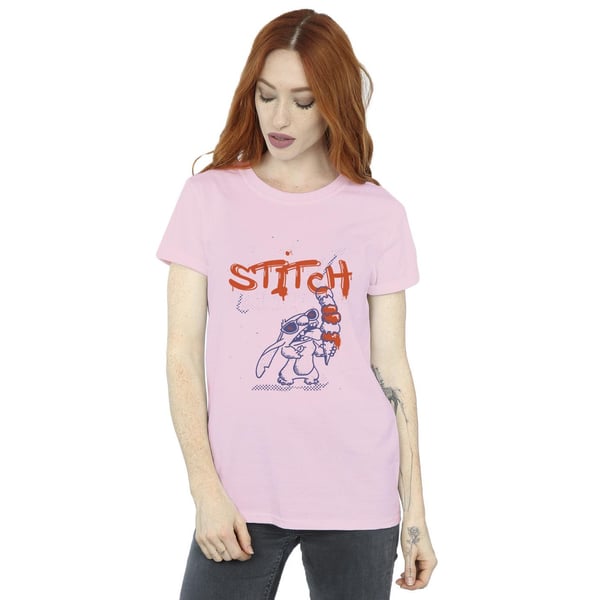 Disney Womens/Ladies Lilo & Stitch Ice Cream Cotton Boyfriend T-Shirt