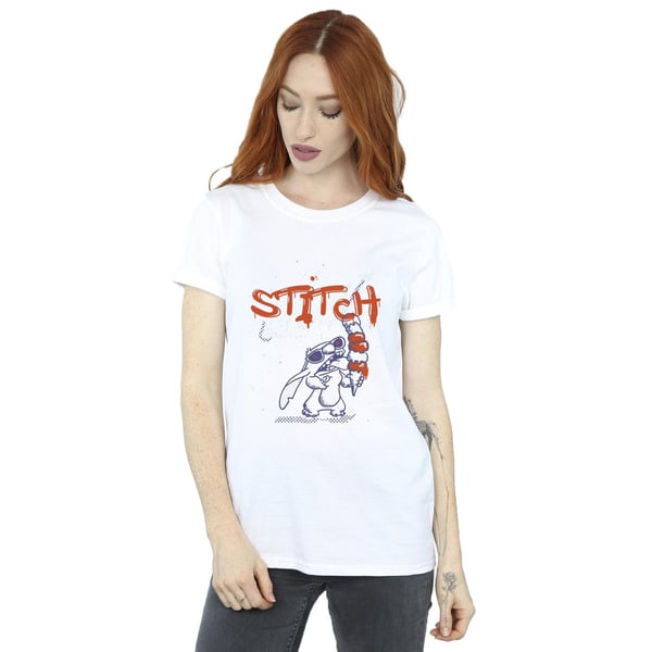 Disney Womens/Ladies Lilo & Stitch Ice Cream Cotton Boyfriend T-Shirt