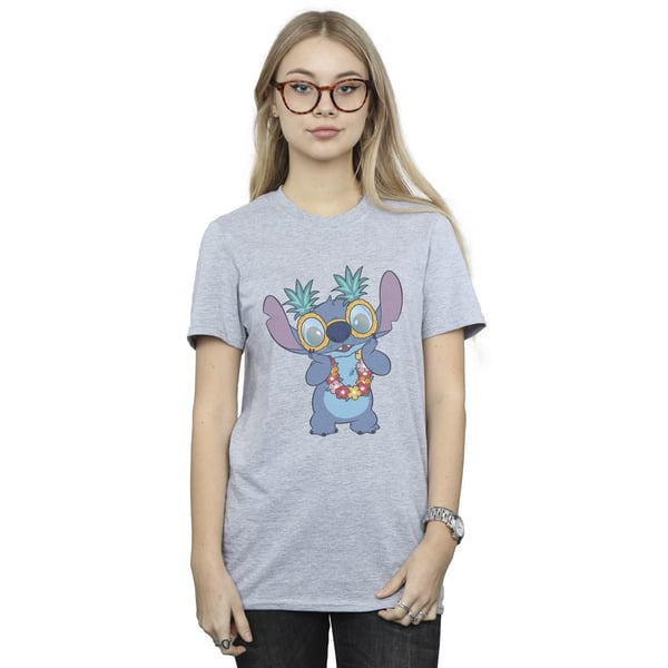 Disney Womens/Ladies Lilo And Stitch Tropical Fun Cotton Boyfriend T-Shirt