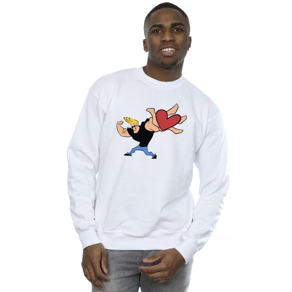 Johnny Bravo Mens Heart Present Sweatshirt