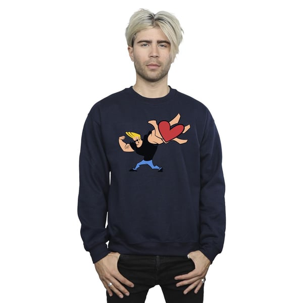 Johnny Bravo Mens Heart Present Sweatshirt