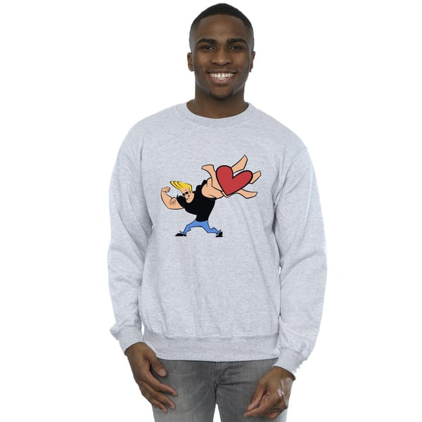 Johnny Bravo Mens Heart Present Sweatshirt