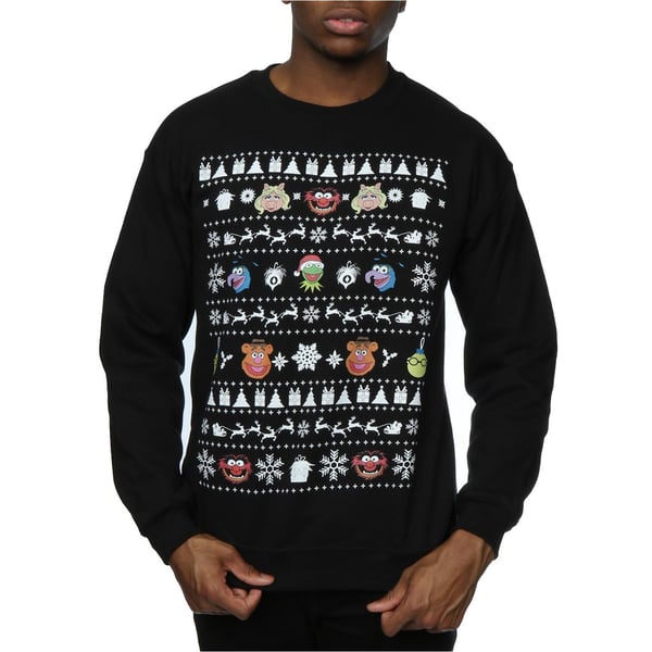 Disney Mens The Muppets Christmas Heads Sweatshirt