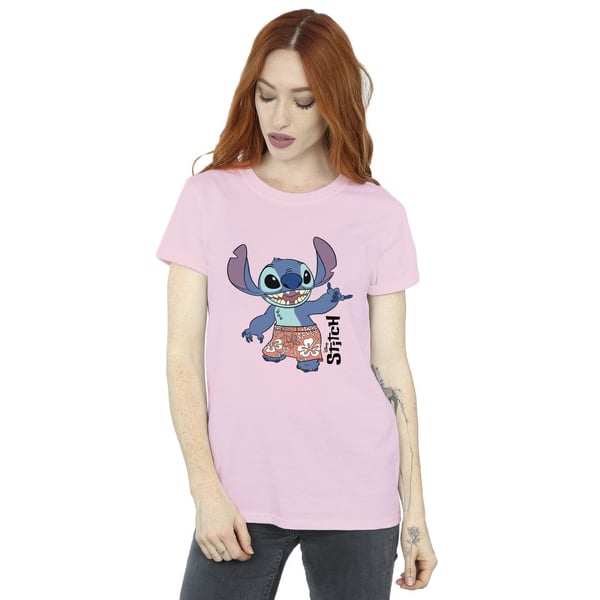 Disney Womens/Ladies Lilo & Stitch Bermuda Shorts Cotton Boyfriend T-Shirt