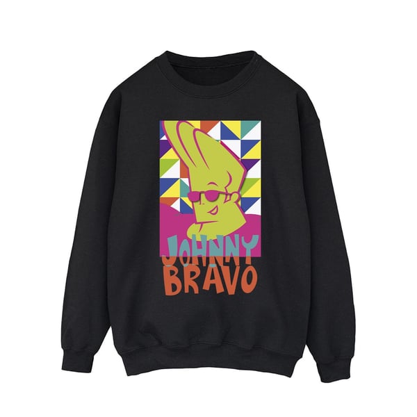 Johnny Bravo Mens Multi Triangles Pop Art Sweatshirt