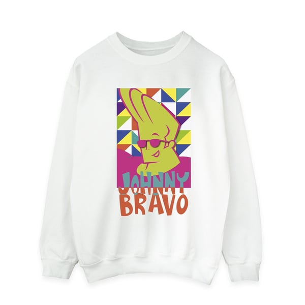 Johnny Bravo Mens Multi Triangles Pop Art Sweatshirt