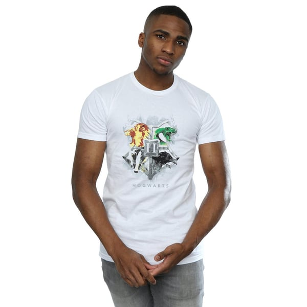 Harry Potter Mens Hogwarts Painted Crest T-Shirt
