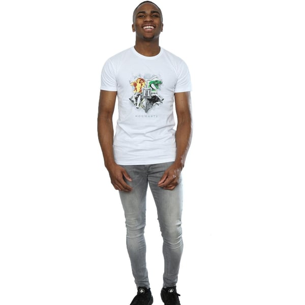 Harry Potter Mens Hogwarts Painted Crest T-Shirt