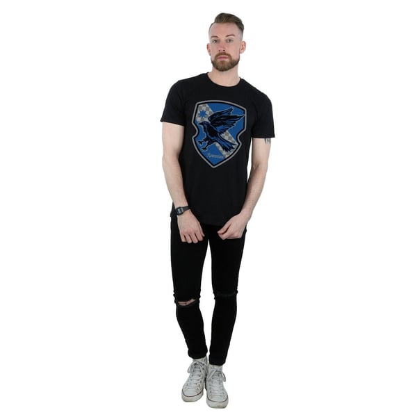 Harry Potter Mens Ravenclaw Crest Flat T-Shirt