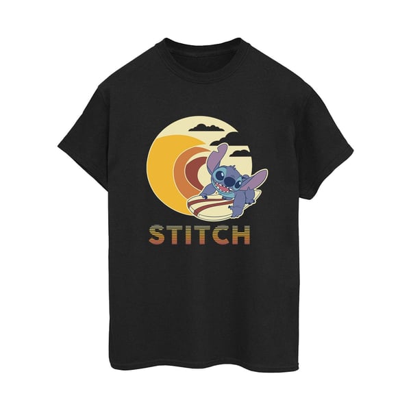 Disney Womens/Ladies Lilo & Stitch Summer Waves Cotton Boyfriend T-Shirt