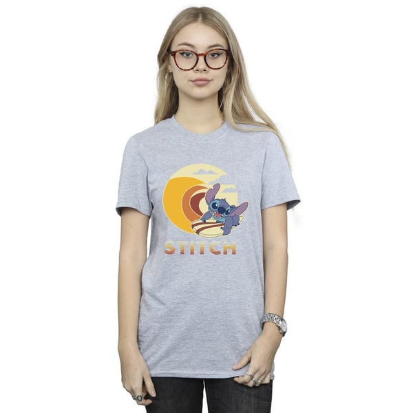 Disney Womens/Ladies Lilo & Stitch Summer Waves Cotton Boyfriend T-Shirt