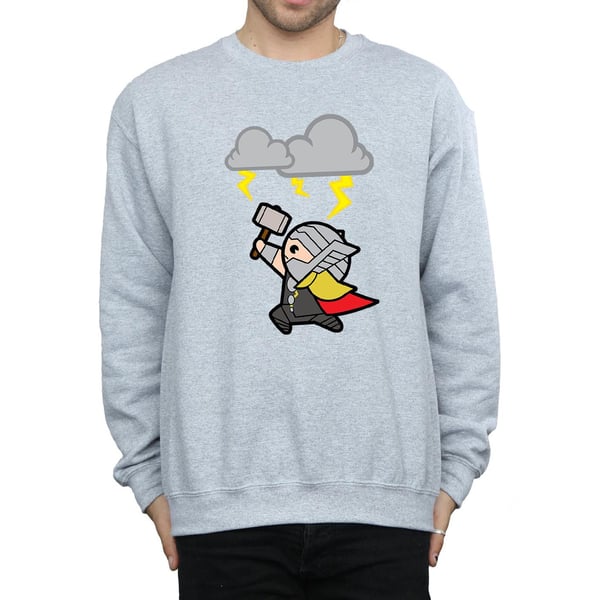 Marvel Mens Kawaii Thor God Of Thunder Sweatshirt