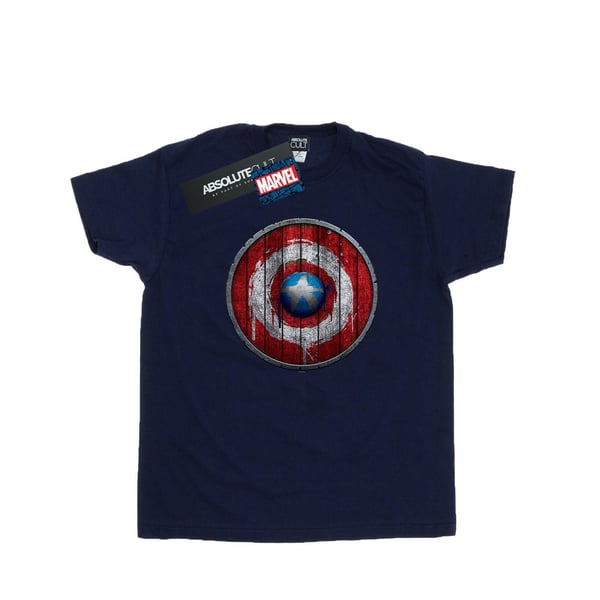 Marvel Boys Captain America Wooden Shield T-Shirt