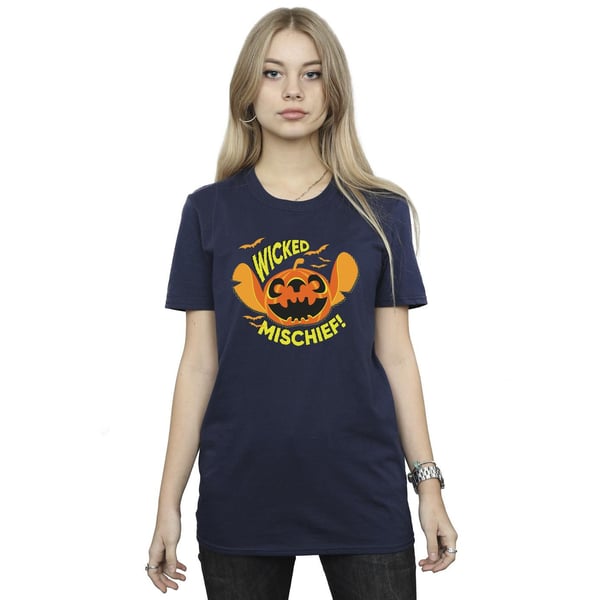 Disney Womens/Ladies Lilo And Stitch Wicked Mischief Cotton Boyfriend T-Shirt