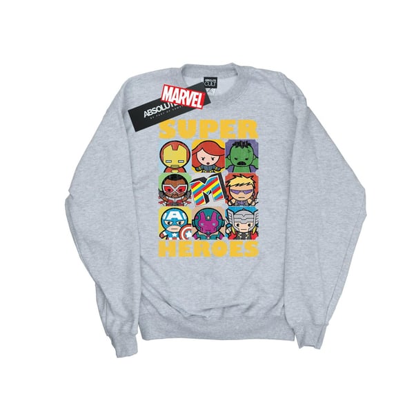 Marvel Mens Kawaii Super Heroes Sweatshirt