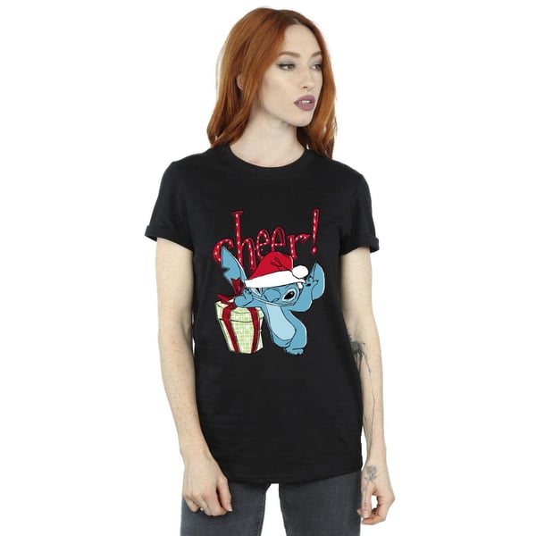 Disney Womens/Ladies Lilo And Stitch Cheer Cotton Boyfriend T-Shirt