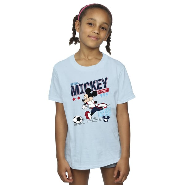 Disney Girls Mickey Mouse Team Mickey Football Cotton T-Shirt