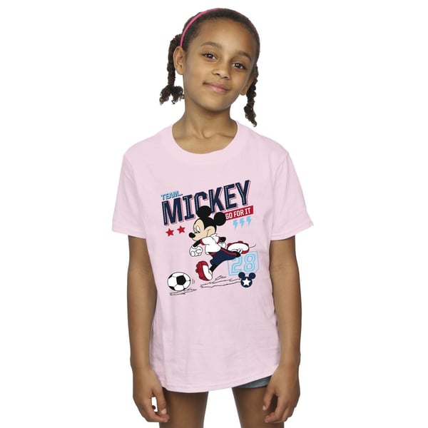 Disney Girls Mickey Mouse Team Mickey Football Cotton T-Shirt
