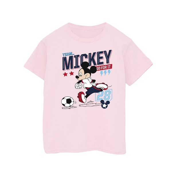 Disney Girls Mickey Mouse Team Mickey Football Cotton T-Shirt