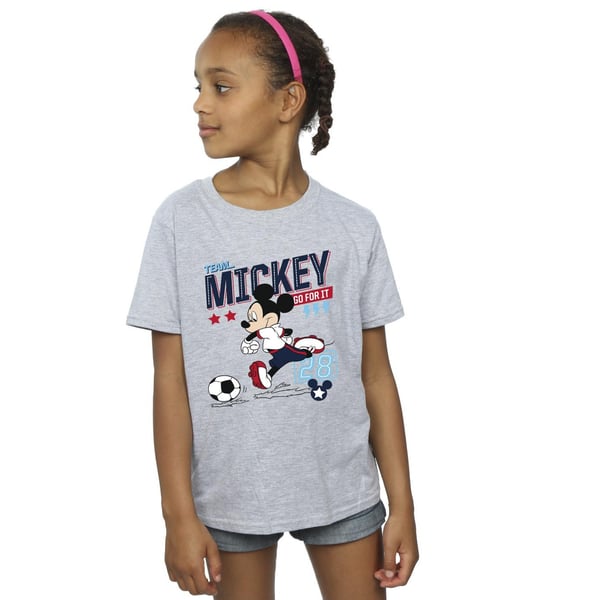 Disney Girls Mickey Mouse Team Mickey Football Cotton T-Shirt