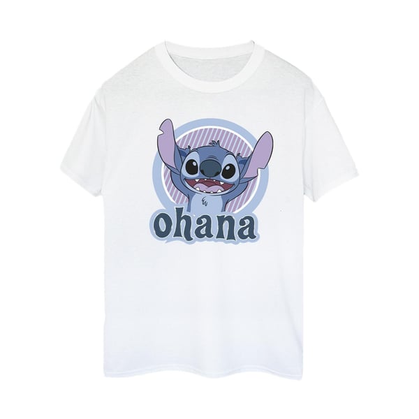 Disney Dam Lilo Och Stitch Ohana Circle Bomull Boyfriend T-Shirt