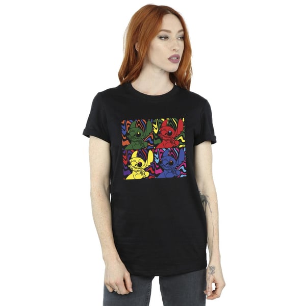 Disney Womens/Ladies Lilo & Stitch Pop Art Cotton Boyfriend T-Shirt