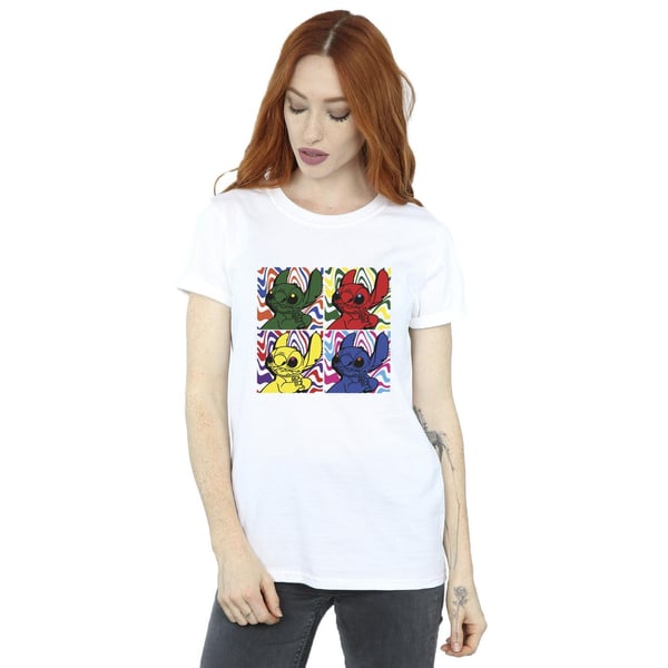 Disney Womens/Ladies Lilo & Stitch Pop Art Cotton Boyfriend T-Shirt