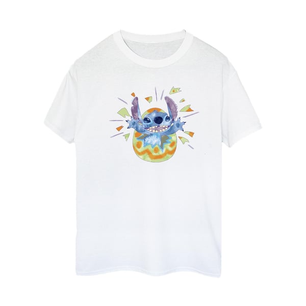 Disney Womens/Ladies Lilo & Stitch Cracking Egg Cotton Boyfriend T-Shirt