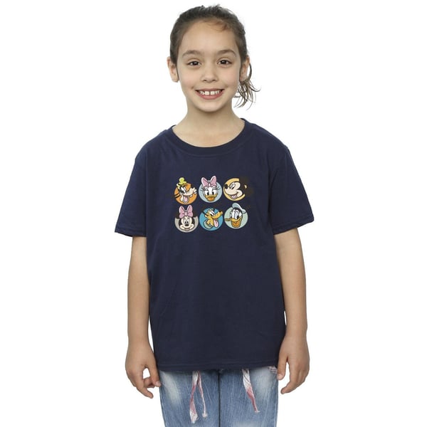 Disney Girls Mickey Mouse And Friends Faces Cotton T-Shirt