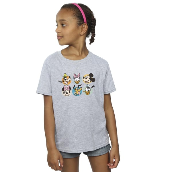 Disney Girls Mickey Mouse And Friends Faces Cotton T-Shirt